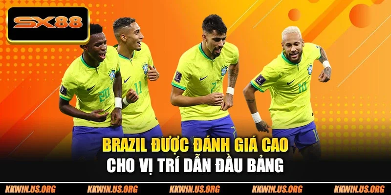Brazil được đánh giá cao cho vị trí dẫn đầu bảng 